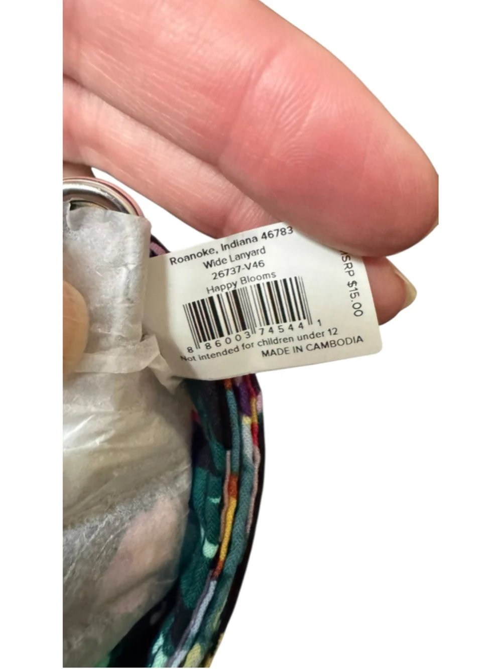 Women's Vera Bradley Happy Blooms Wide Lanyard One Size Multi-color